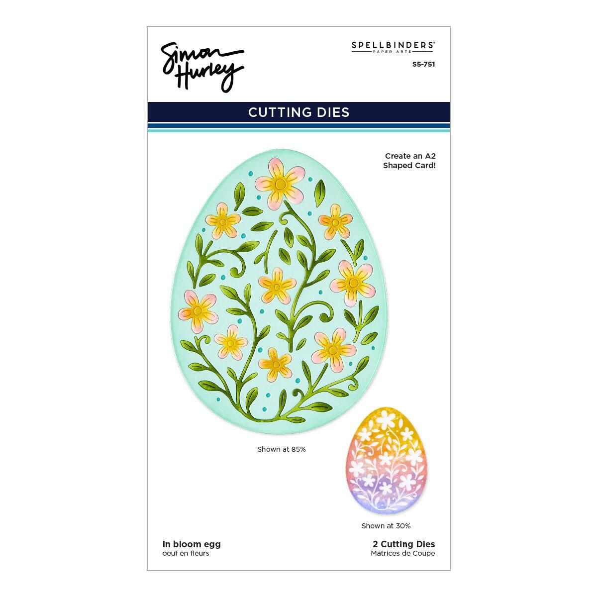 Spellbinders - In Bloom Egg Etched Dies by Simon Hurley