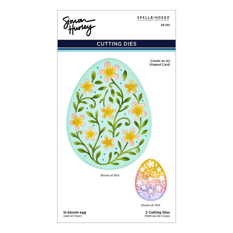 Spellbinders - In Bloom Egg Etched Dies by Simon Hurley
