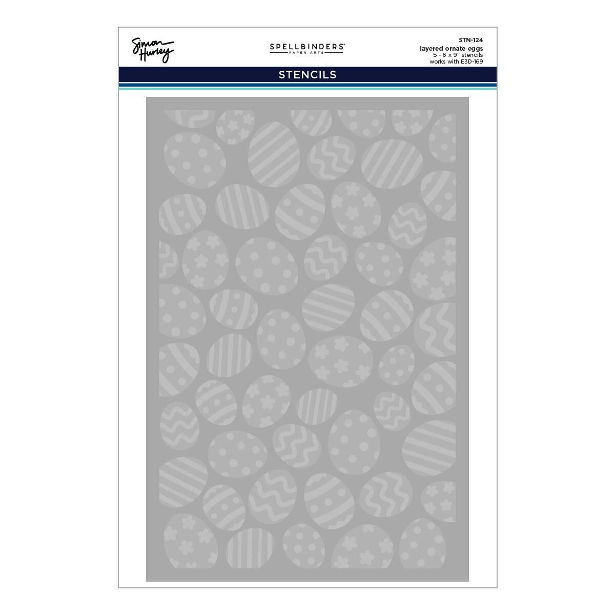 Spellbinders - Layered Ornate Eggs Stencils by Simon Hurley