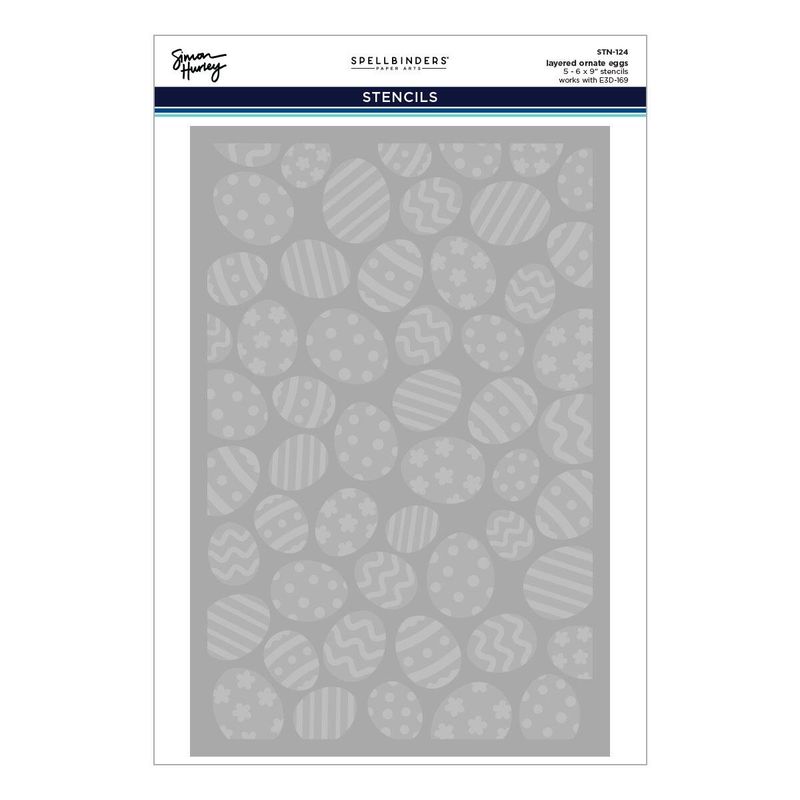 Spellbinders - Layered Ornate Eggs Stencils by Simon Hurley