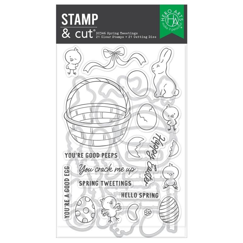 Hero Arts - Spring Tweetings Stamp & Cut Set