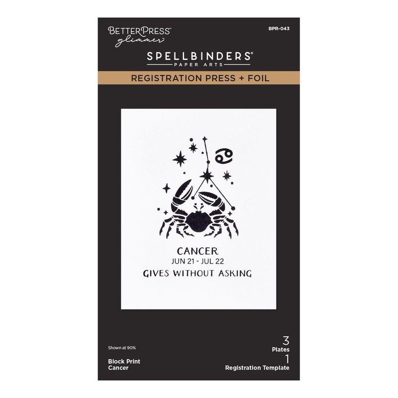Spellbinders - Block Print Cancer Registration Press + Foil Plate
