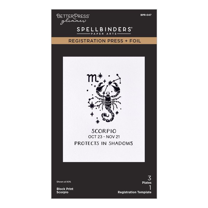 Spellbinders - Block Print Scorpio Registration Press + Foil Plate