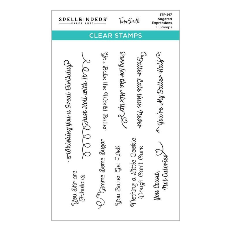 Spellbinders - Sugared Expressions Clear Stamp Set by Tina Smith