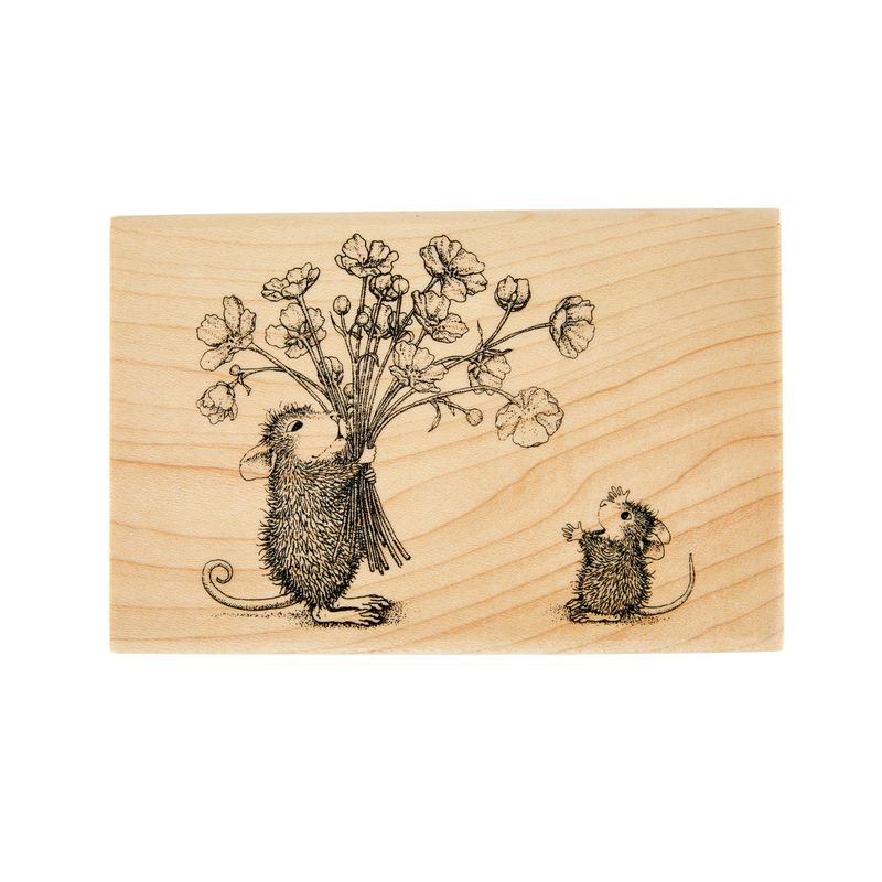 Spellbinders - House-Mouse Rare Bloom Wood Mount Stamp