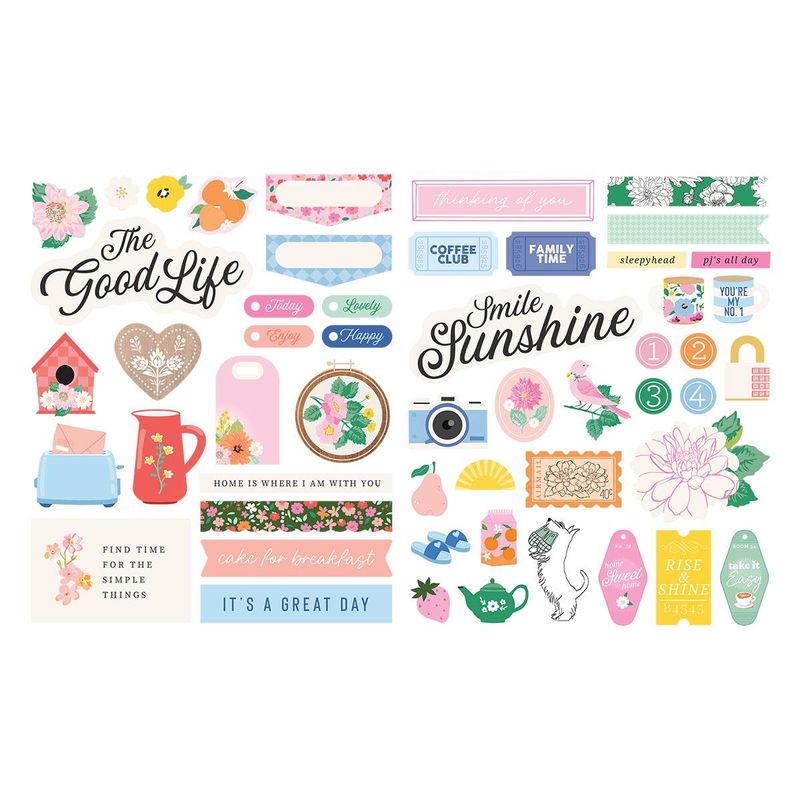 Spellbinders - Rosie's Studio Breakfast in Bed Chipboard Stickers