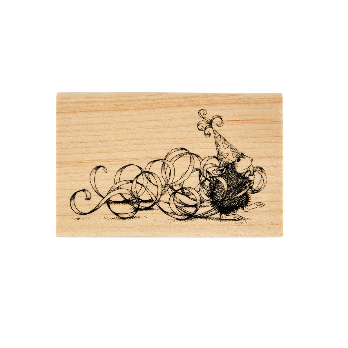 Spellbinders - House-Mouse Party Streamers Wood Mount Stamp