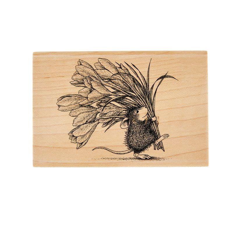 Spellbinders - House-Mouse Bouquet for You Wood Mount Stamp