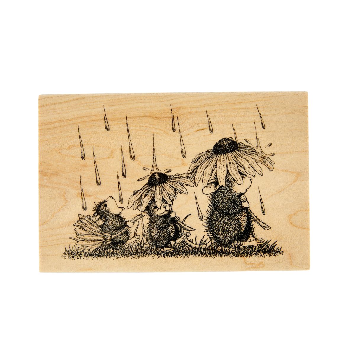 Spellbinders - House-Mouse Spring Rain Wood Mount Stamp