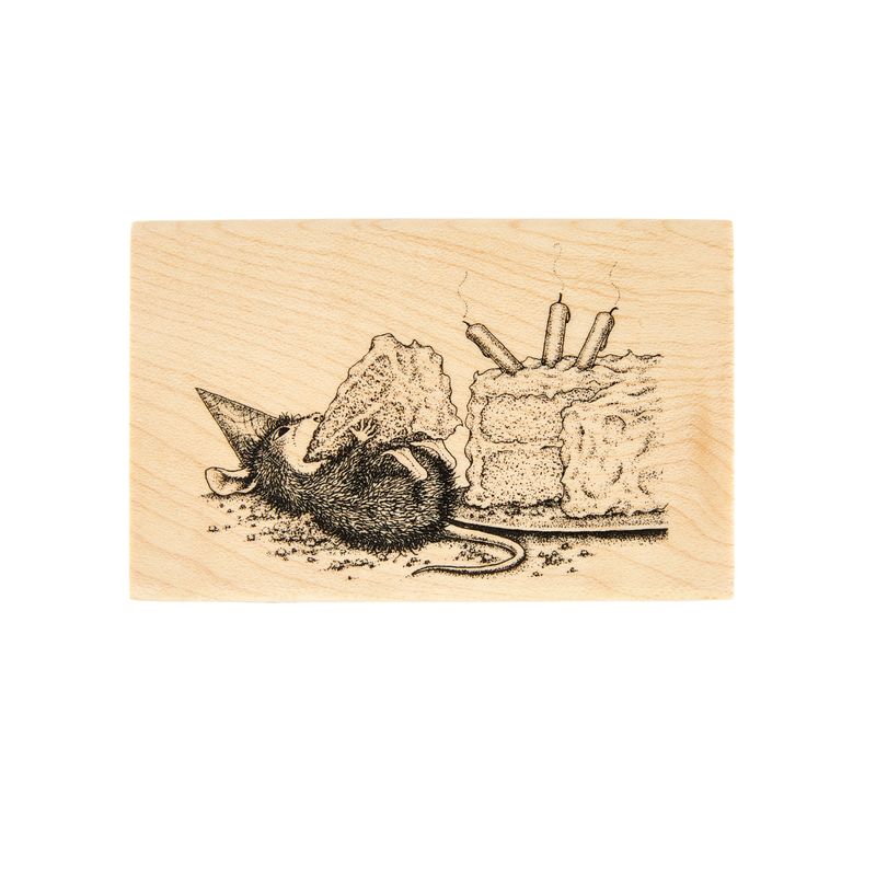 Spellbinders - House-Mouse Sweet Birthday Wood Mount Stamp