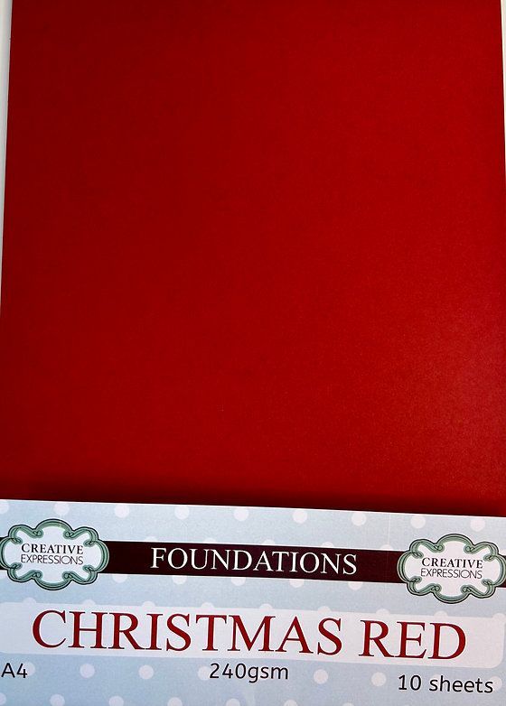 Christmas Red 240gsm Foundations Card 10pk Christmas Red 240gsm Foundations Card 10pk