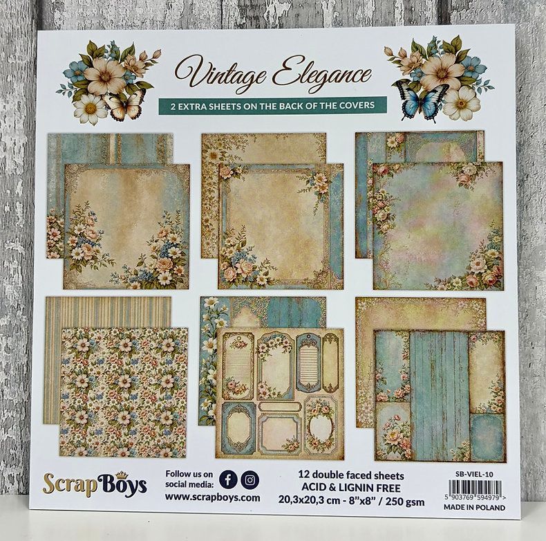 Vintage Elegance Paper Pad 8x8 Vintage Elegance Paper Pad 8x8