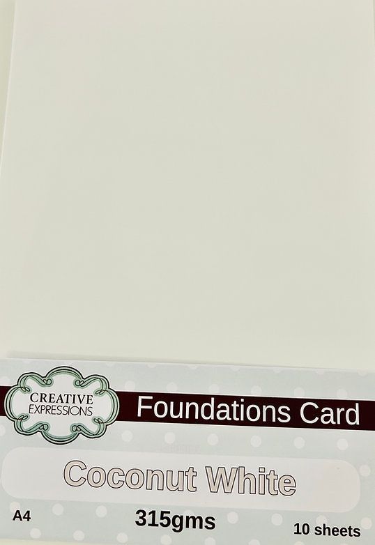 Coconut White 315gsm Foundations Card 10pk