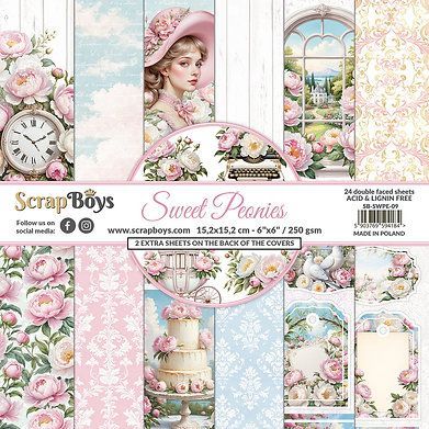 Sweet Peonies Paper Pad 6x6 Sweet Peonies Paper Pad 6x6