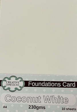 Coconut White 230gsm Foundations Card 10pk