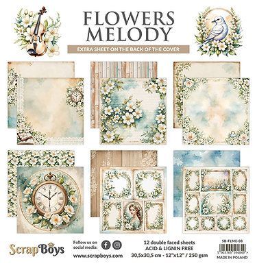Flowers Melody Paper Pad 12x12