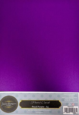 JRC Royal Purple Pearl A4 270gsm card 10 sheets