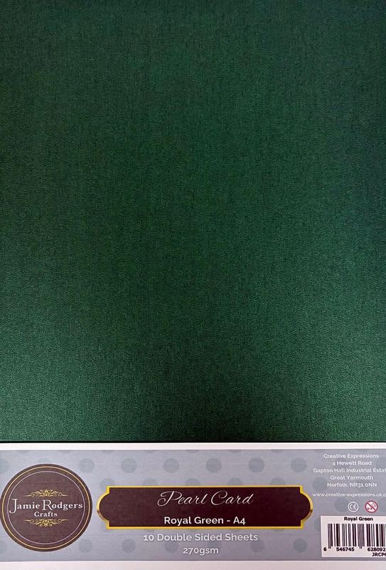 JRC Royal Green Pearl A4 270gsm card 10 sheets