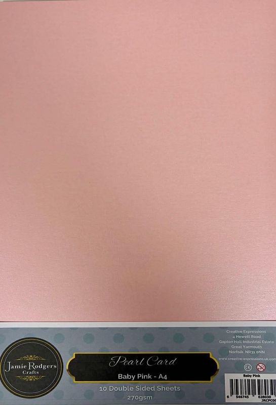 JRC Baby Pink Pearl A4 270gsm card 10 sheets