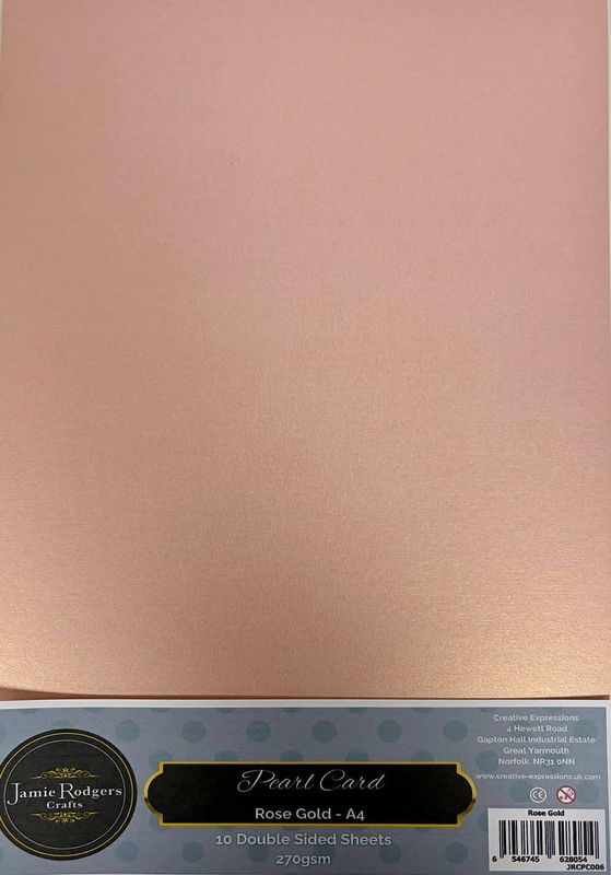 JRC Rose Gold Pearl A4 270gsm card 10 sheets