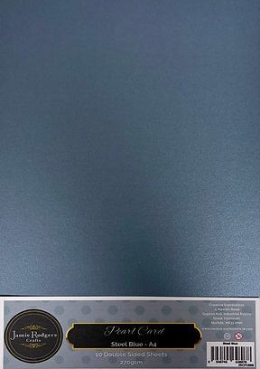 JRC Steel Blue Pearl A4 270gsm card 10 sheets