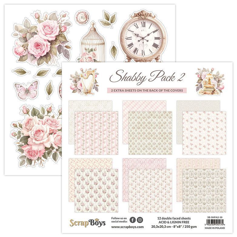 Scrap Boys Shabby Pack 2 Paper Pad