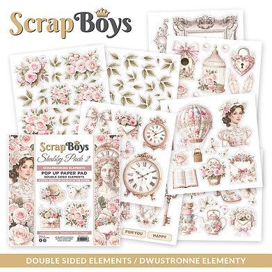 Scrap Boys Shabby Pack 2Pop Up Pad 6x6