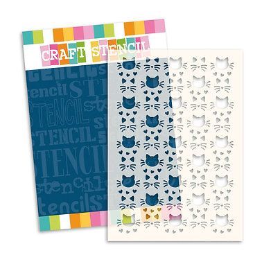 Kitty Cats Stencil A5