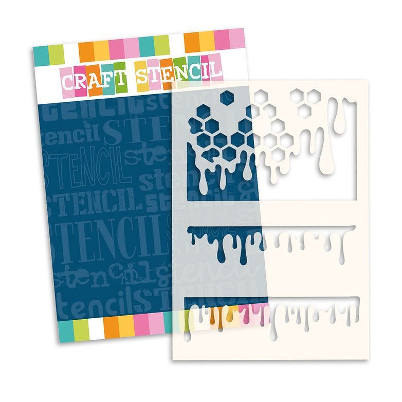 Honeycomb Drips Stencil A5