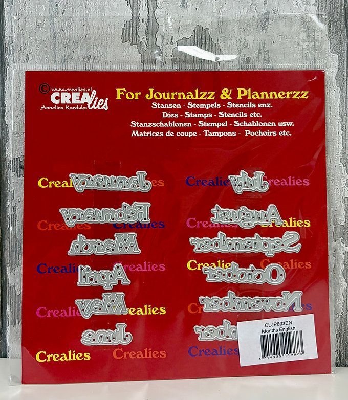 Crealies Months of the Year Dies