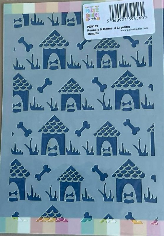 Kennels and Bones Layering  Stencil A5