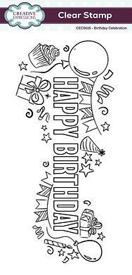 Happy Birthday Celebration DL Stamp Happy Birthday Celebration DL Stamp