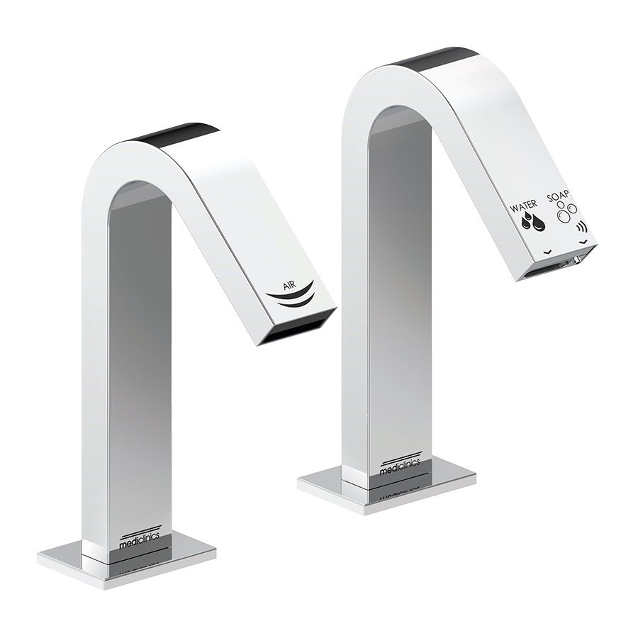 All-in-One montato su lavabo grigio lucido