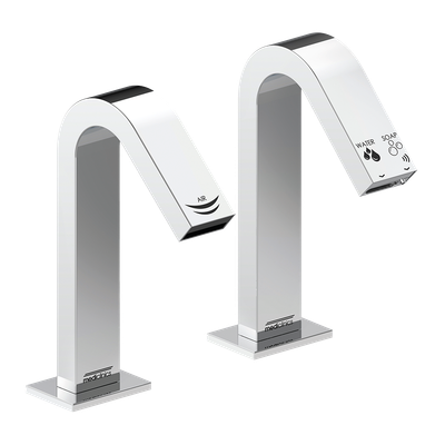 All-in-One montato su lavabo grigio lucido