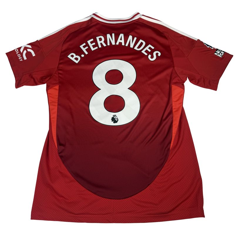 24/25 Man United Adidas Home Jersey #8 Fernandes Size Large
