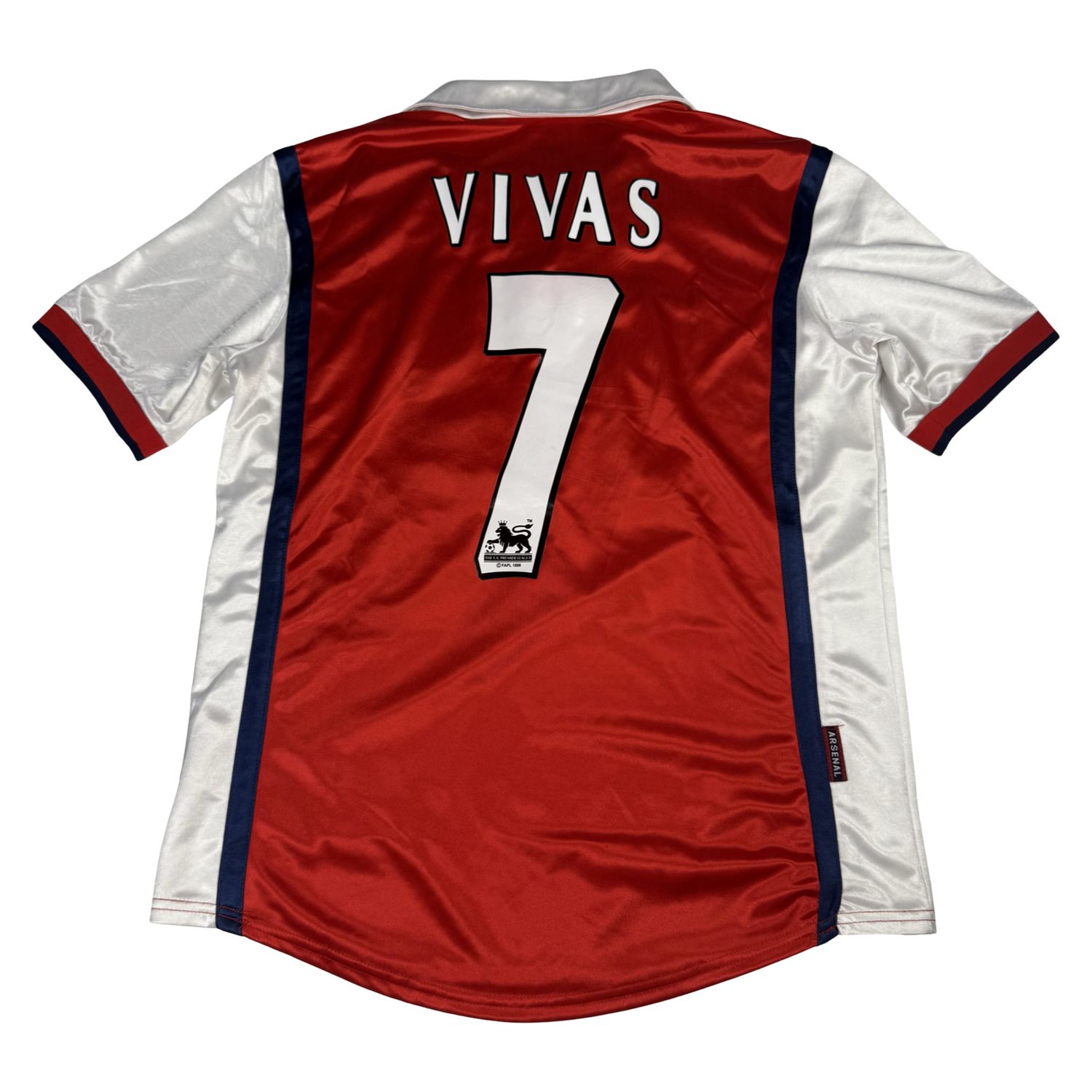 1998/99 Arsenal Nike Home Jersey #7 Vivas M/S Small