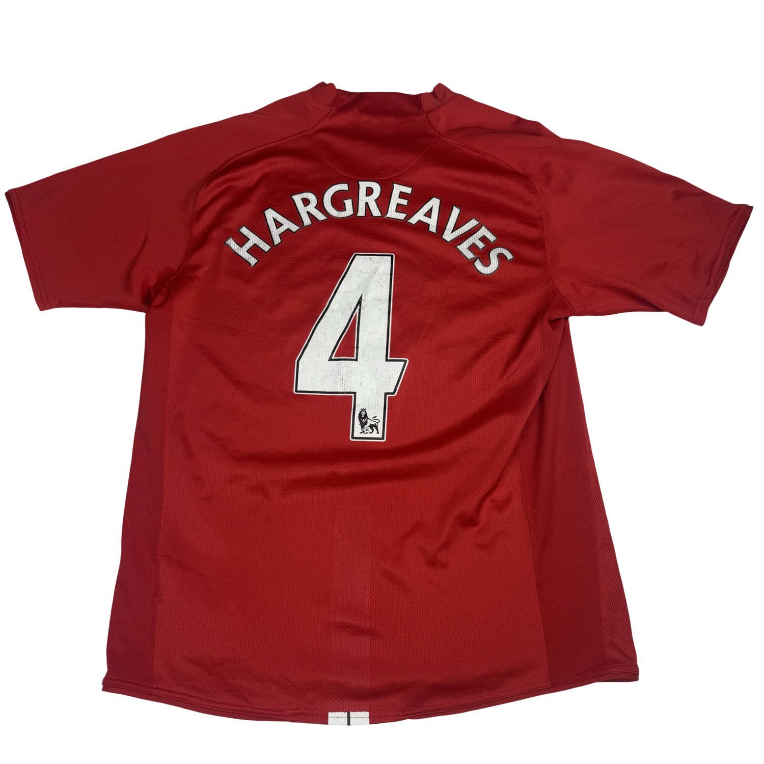 2007/09 Man United Nike Home Jersey #4 Hargreaves Size Medium