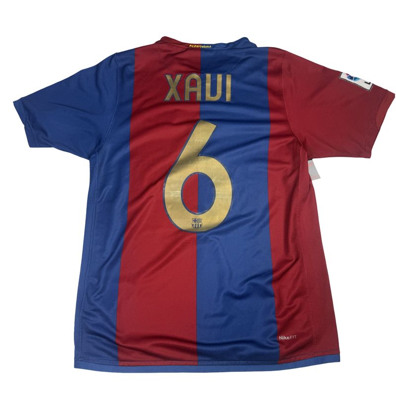 2006/2007 FC Barcelona Home Jersey #6 Xavi Size Small
