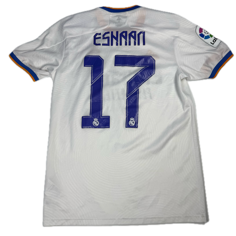 2021/22 Real Madrid Adidas Home Jersey #17 Eshaan Size Small