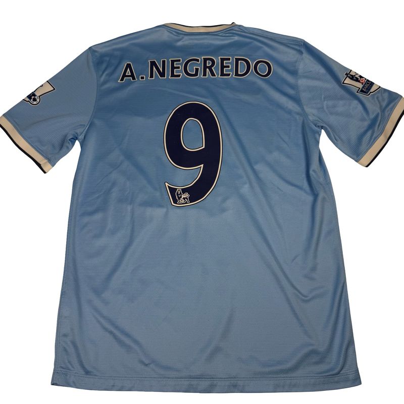 2013/14 Man City Nike Home Jersey #9 A. Negredo Size Medium