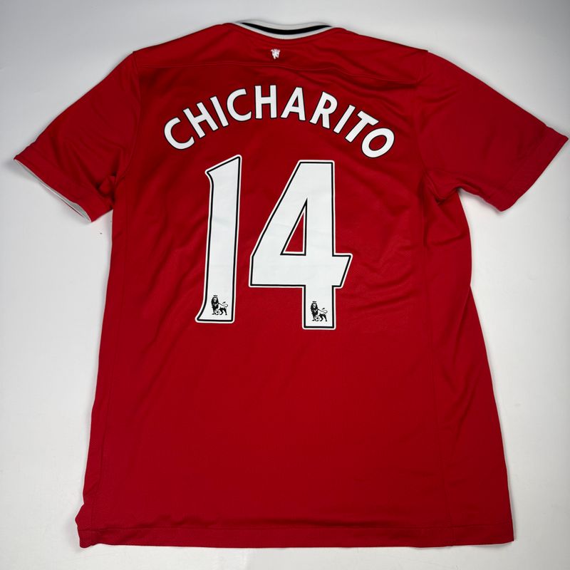 2014/15 Man United Nike Home Jersey #14 Chicharito Size Medium