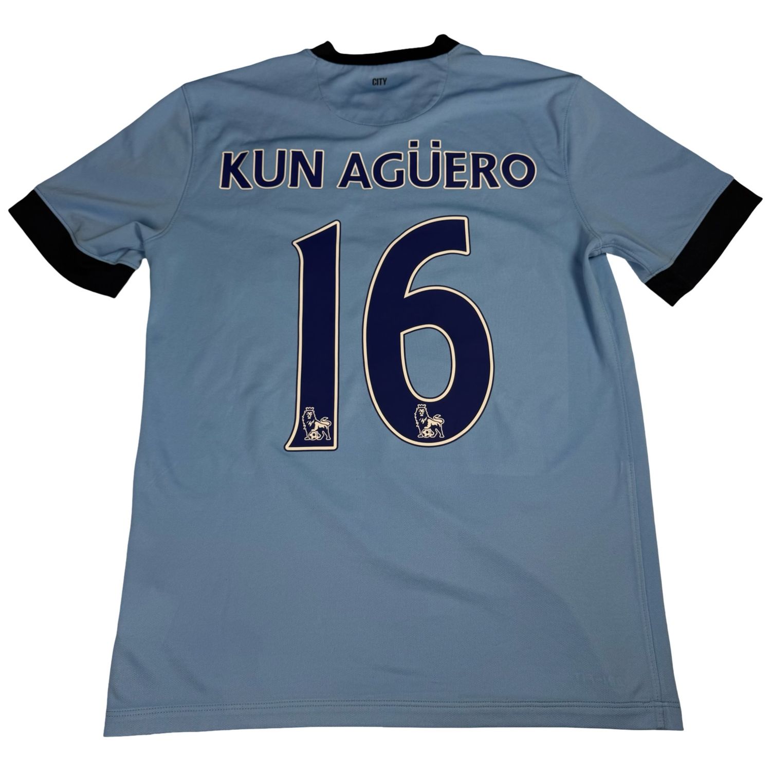 2014/15 Manchester City Nike Home Jersey #16 Kun Agüero Size Medium