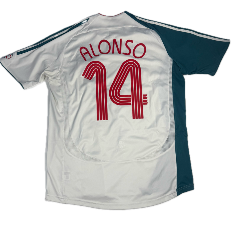 2006/2007 Liverpool Adidas Football Third Jersey #14 Alonso Size Medium