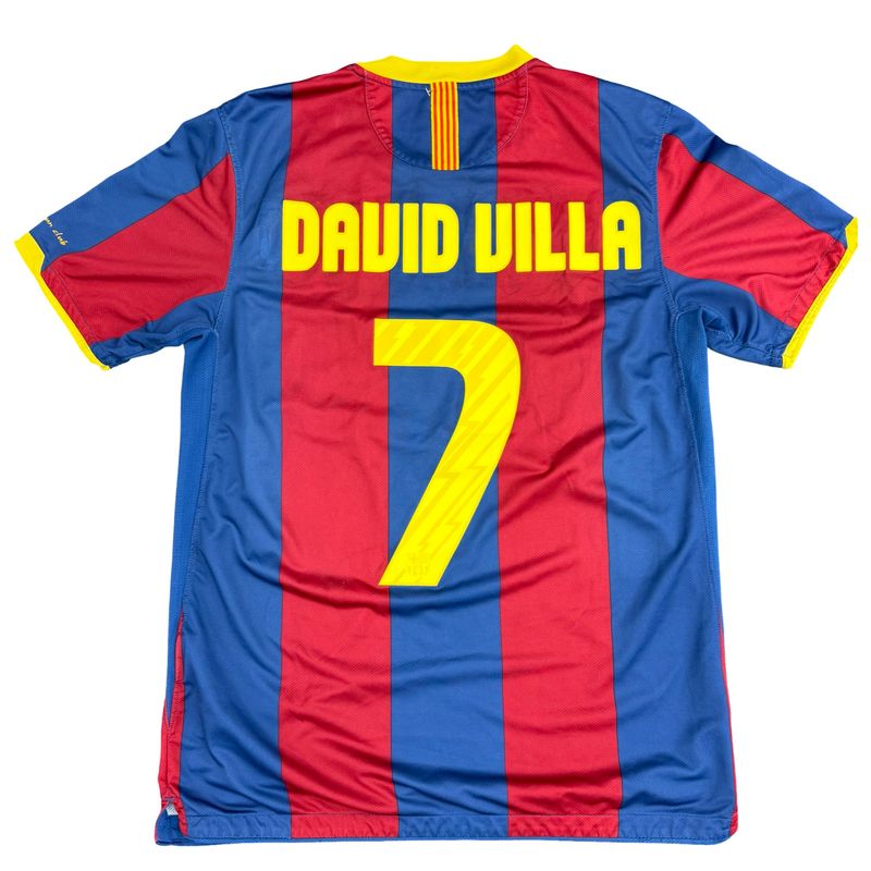 2010/2011 FC Barcelona Nike Home Jersey #7 David Villa Size Medium