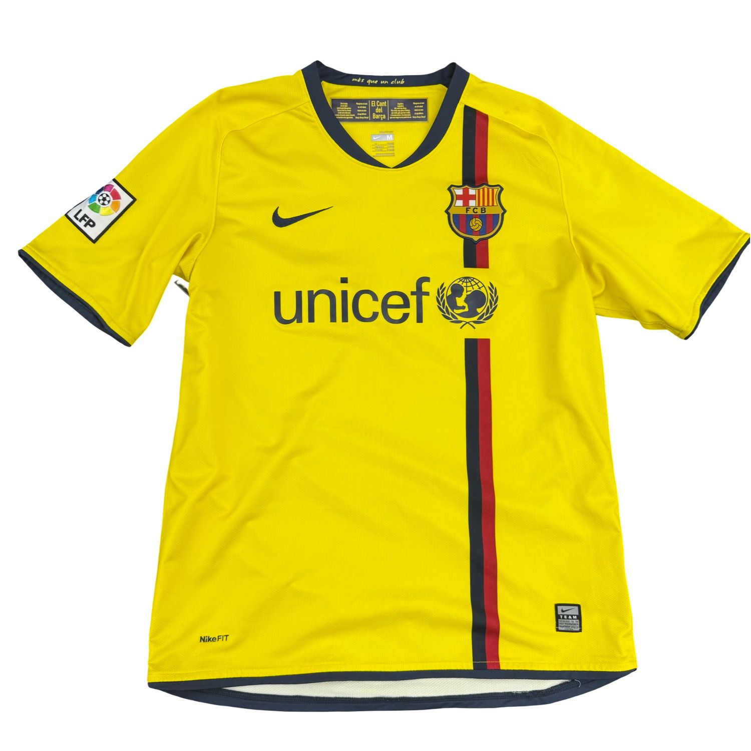 2008/09 FC Barcelona Away Jersey Size Medium