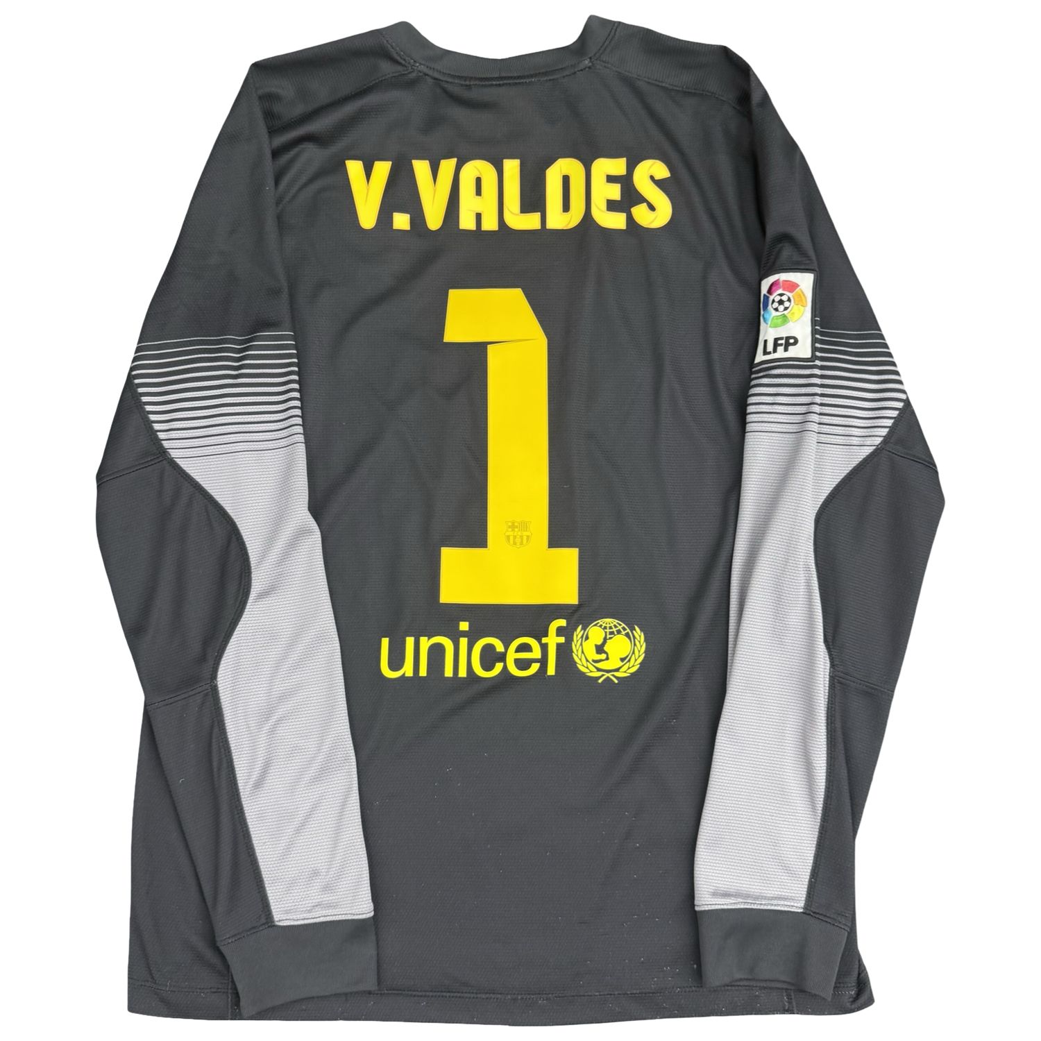 2013/14 FC Barcelona Nike Football Goalkeeper Jersey #1 Valdes Size Medium