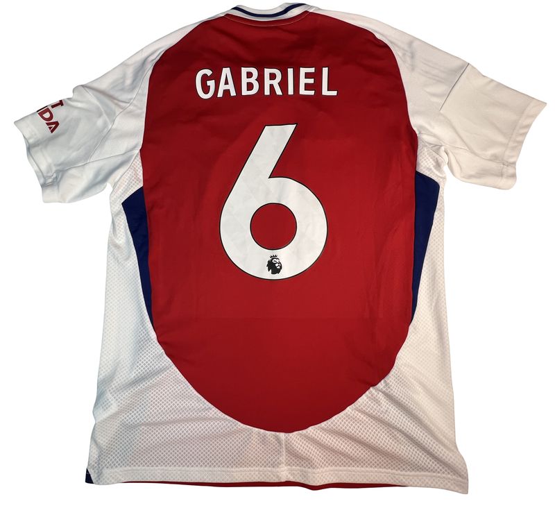 Arsenal Adidas 2024/25 Football Home Jersey #6 Gabriel Large
