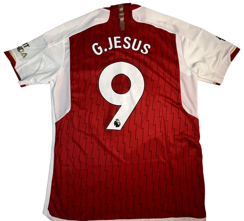 2023/24 Arsenal Adidas Home Jersey #9 Jesus Size Large