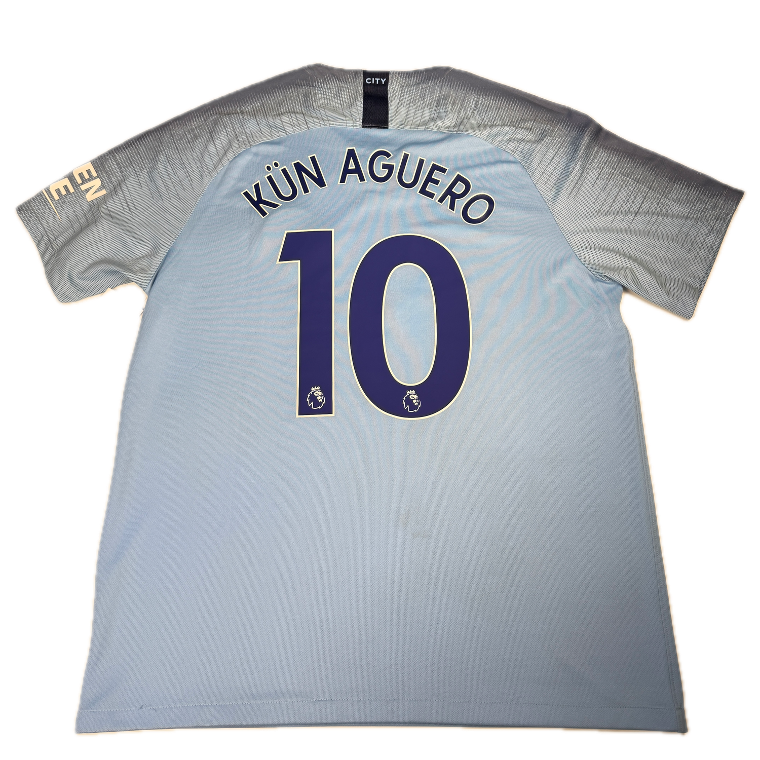 2018/2019 Man City Nike Football Home Jersey #10 Aguero XL