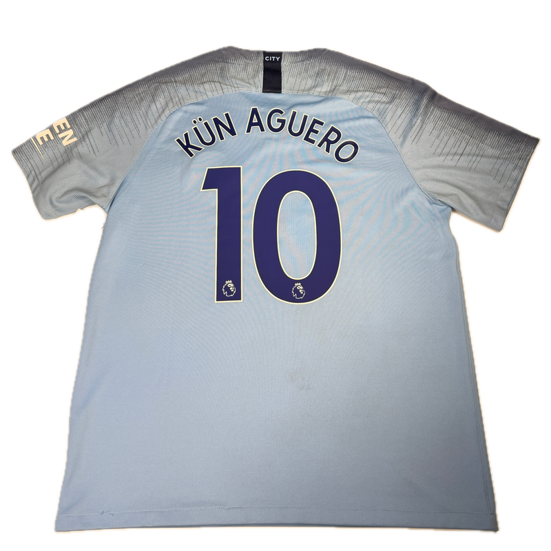 2018/2019 Man City Nike Football Home Jersey #10 Aguero XL